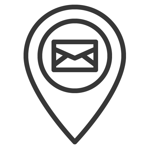 Mail Symbol auf Stecknadel